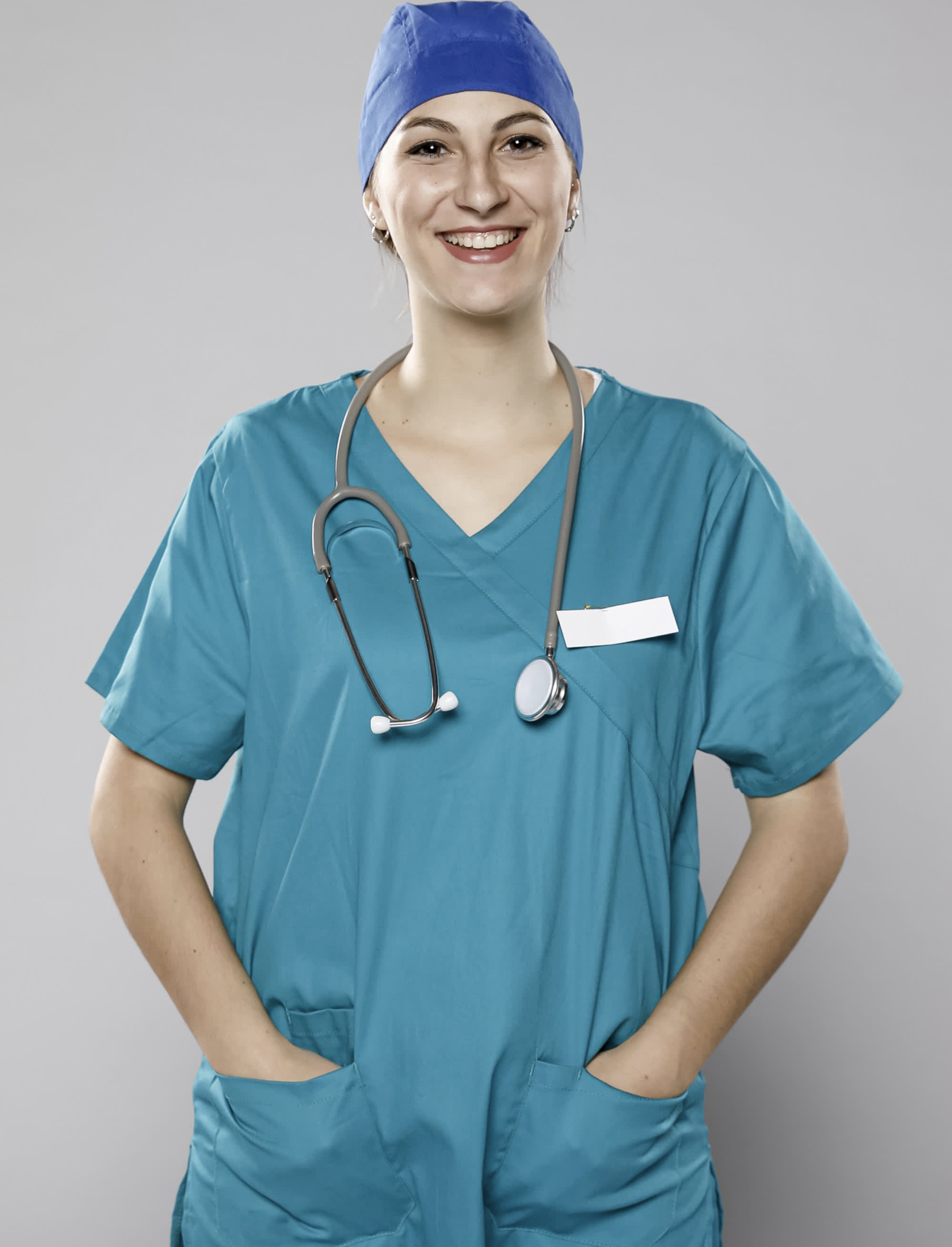 front view-of-smiley-female-doctor